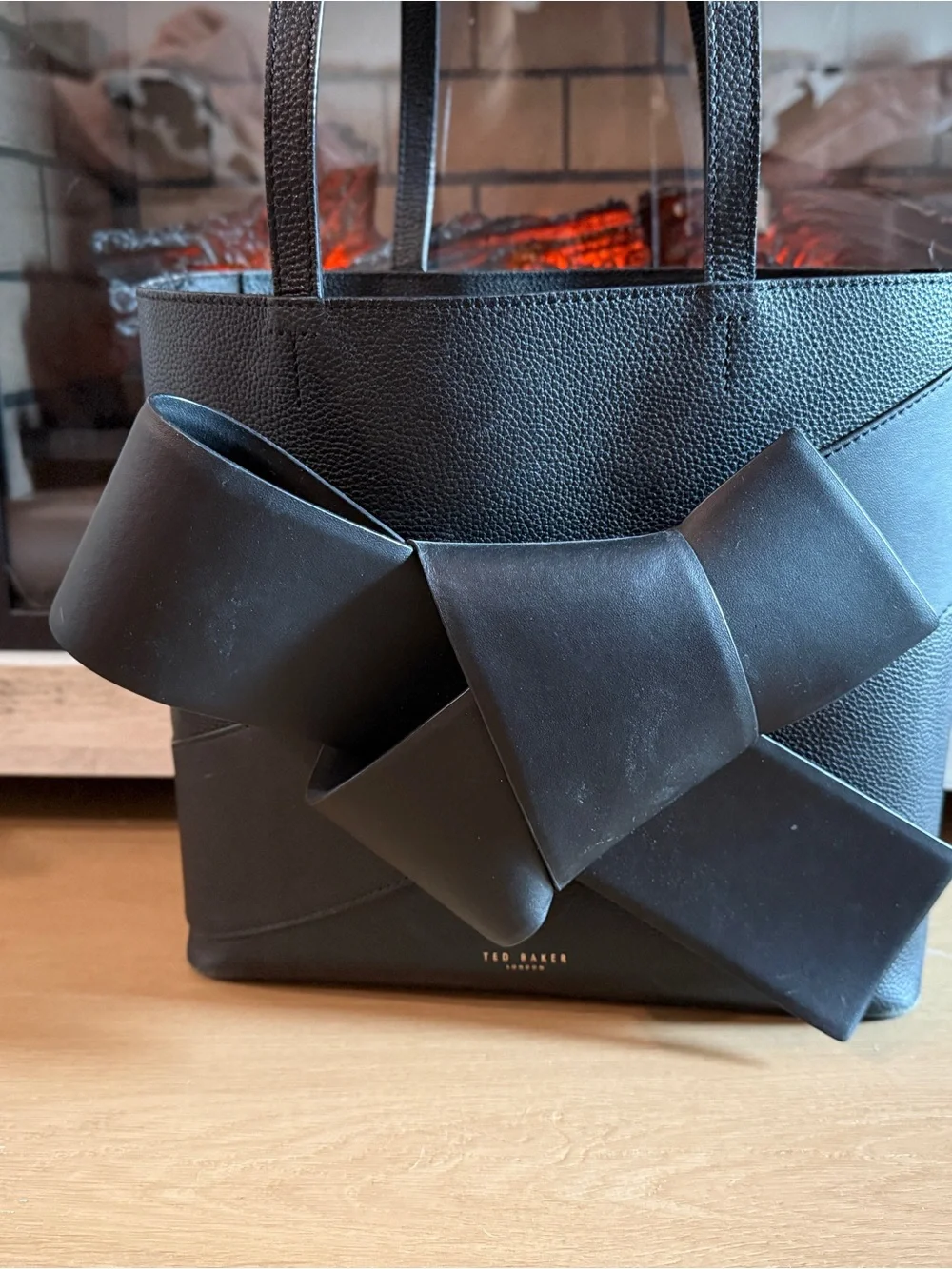 Ted Baker Leather Tote with Oversized Bow